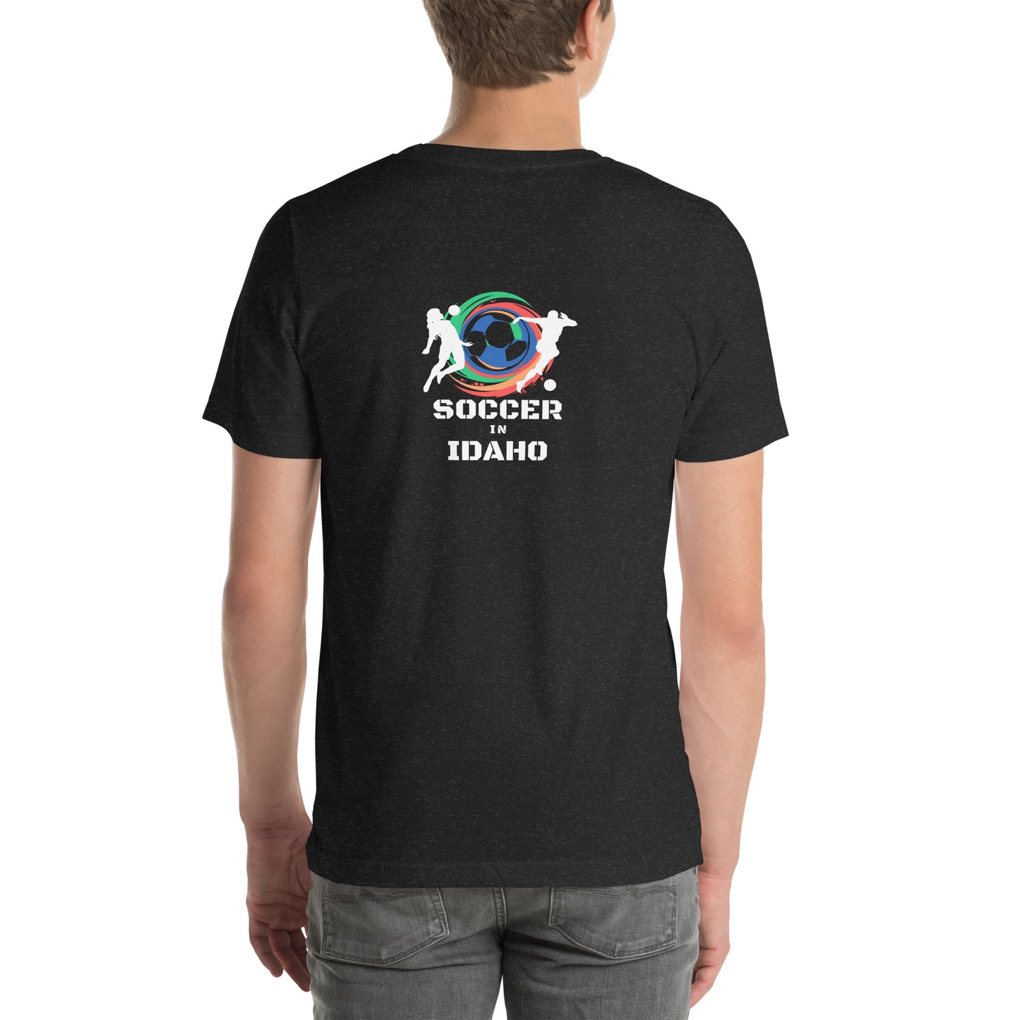 Soccer In Idaho Unisex t-shirt (Front & Back)
