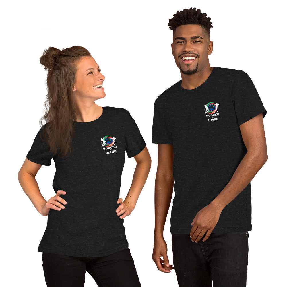 Soccer In Idaho Unisex t-shirt (Front & Back)