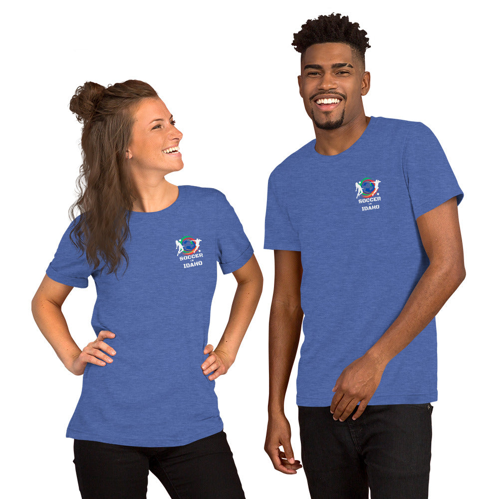 Soccer In Idaho Unisex t-shirt (Front & Back)