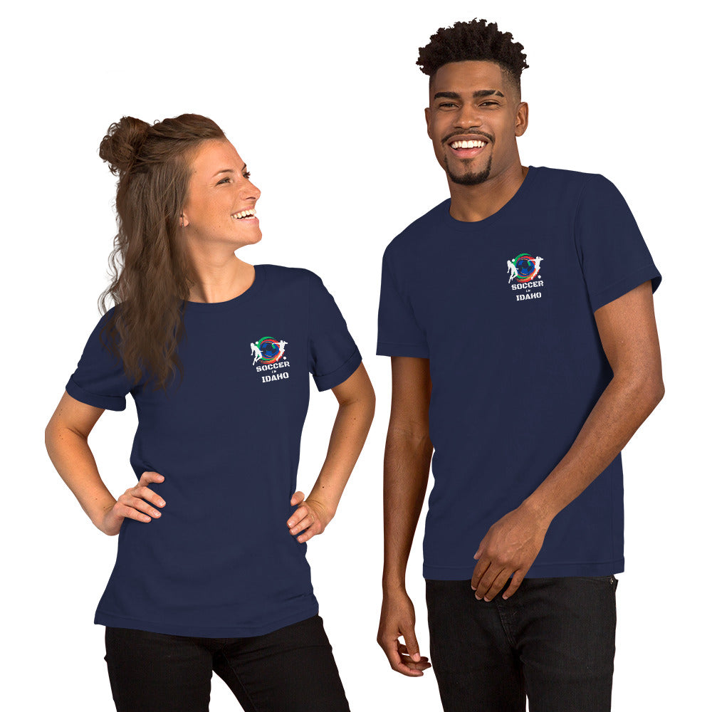 Soccer In Idaho Unisex t-shirt (Front & Back)