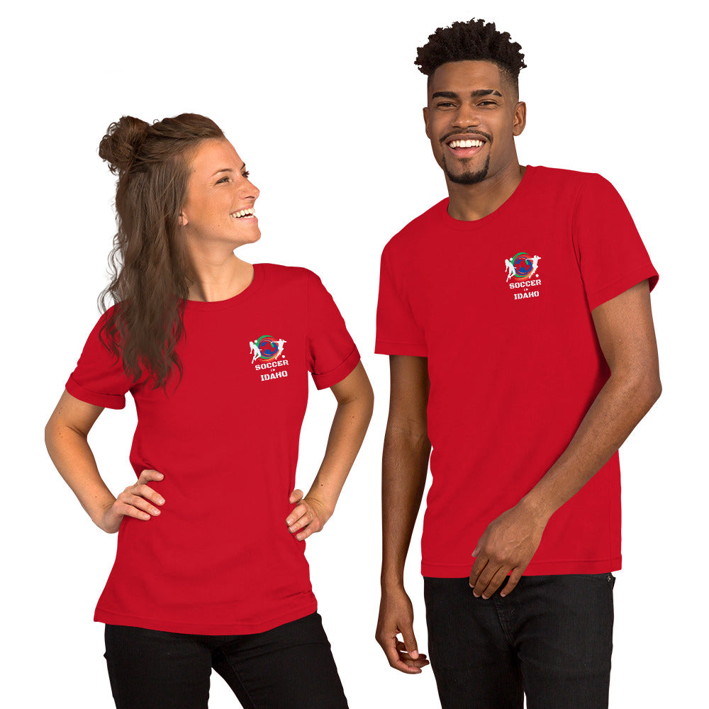 Soccer In Idaho Unisex t-shirt (Front & Back)