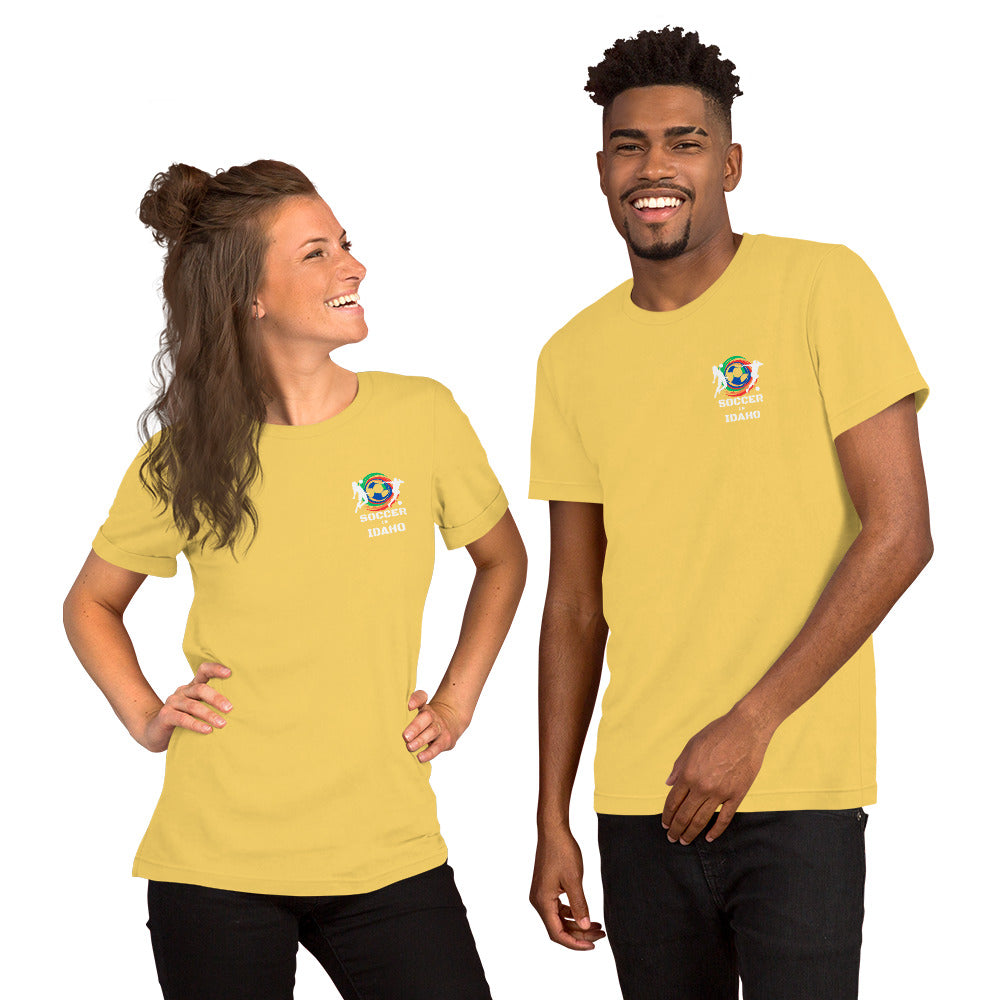 Soccer In Idaho Unisex t-shirt (Front & Back)